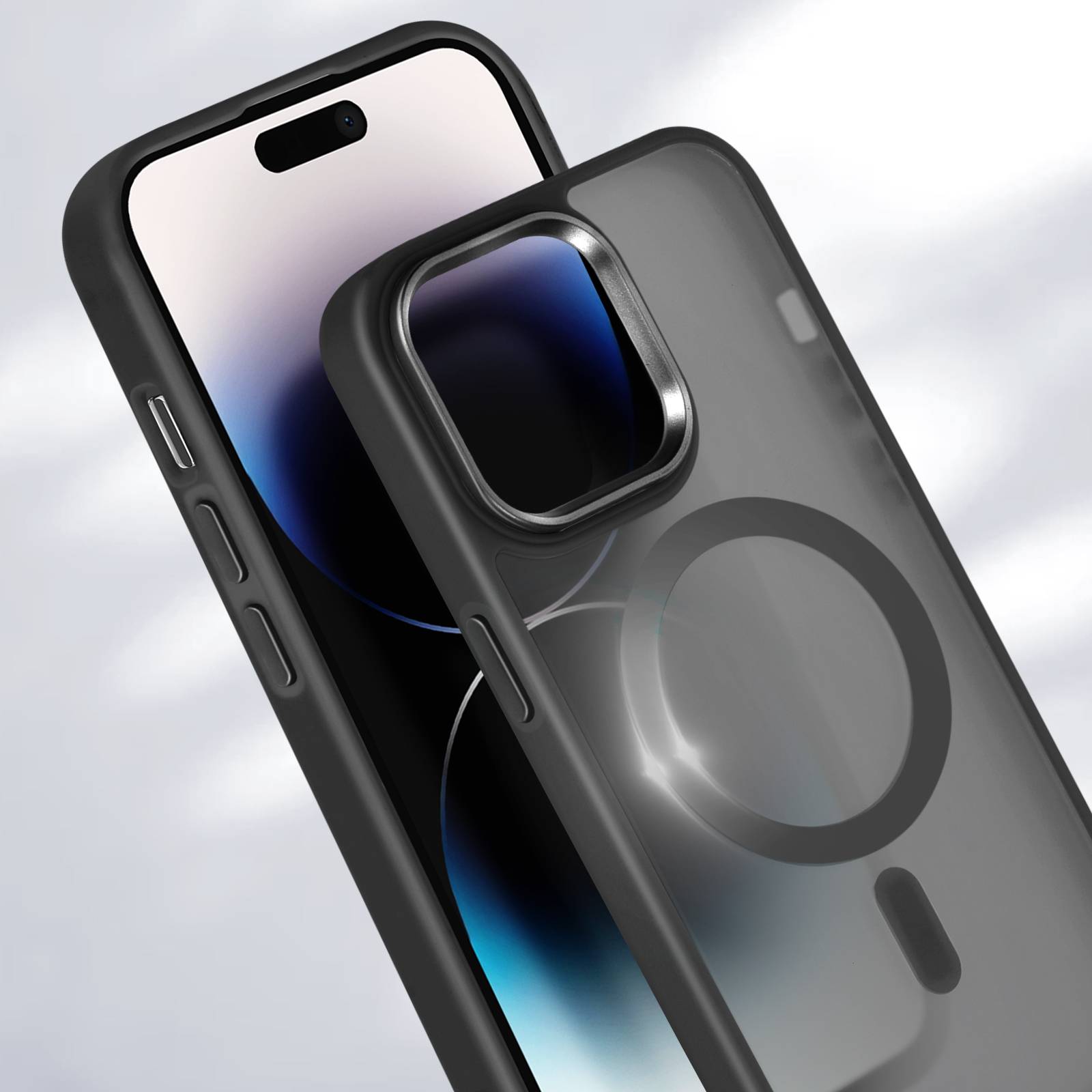 Coque MagSafe pour iPhone 14 Pro Dos Mat Givré Contour-4