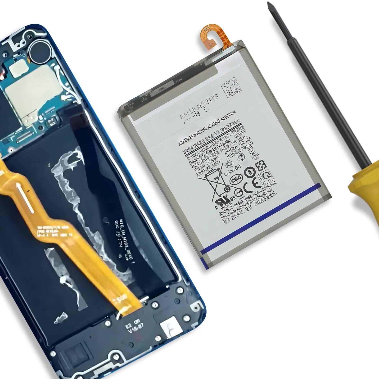 Batterie interne pour Galaxy A10 et A7 2018 3300mAh modèle EB-BA750ABU-2