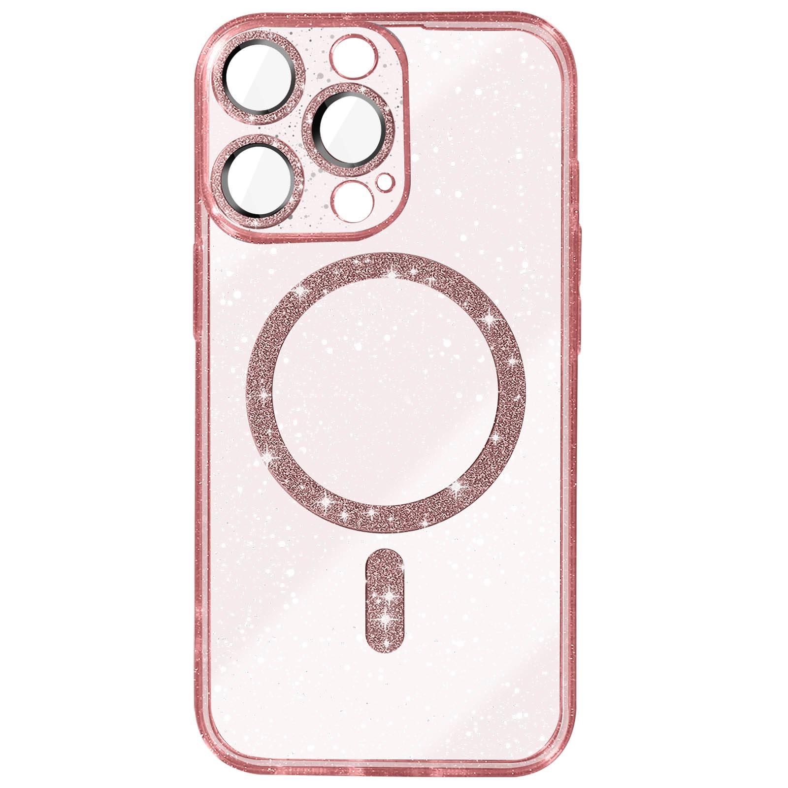 Coque MagSafe pour iPhone 14 Pro Max Silicone Pailleté-0