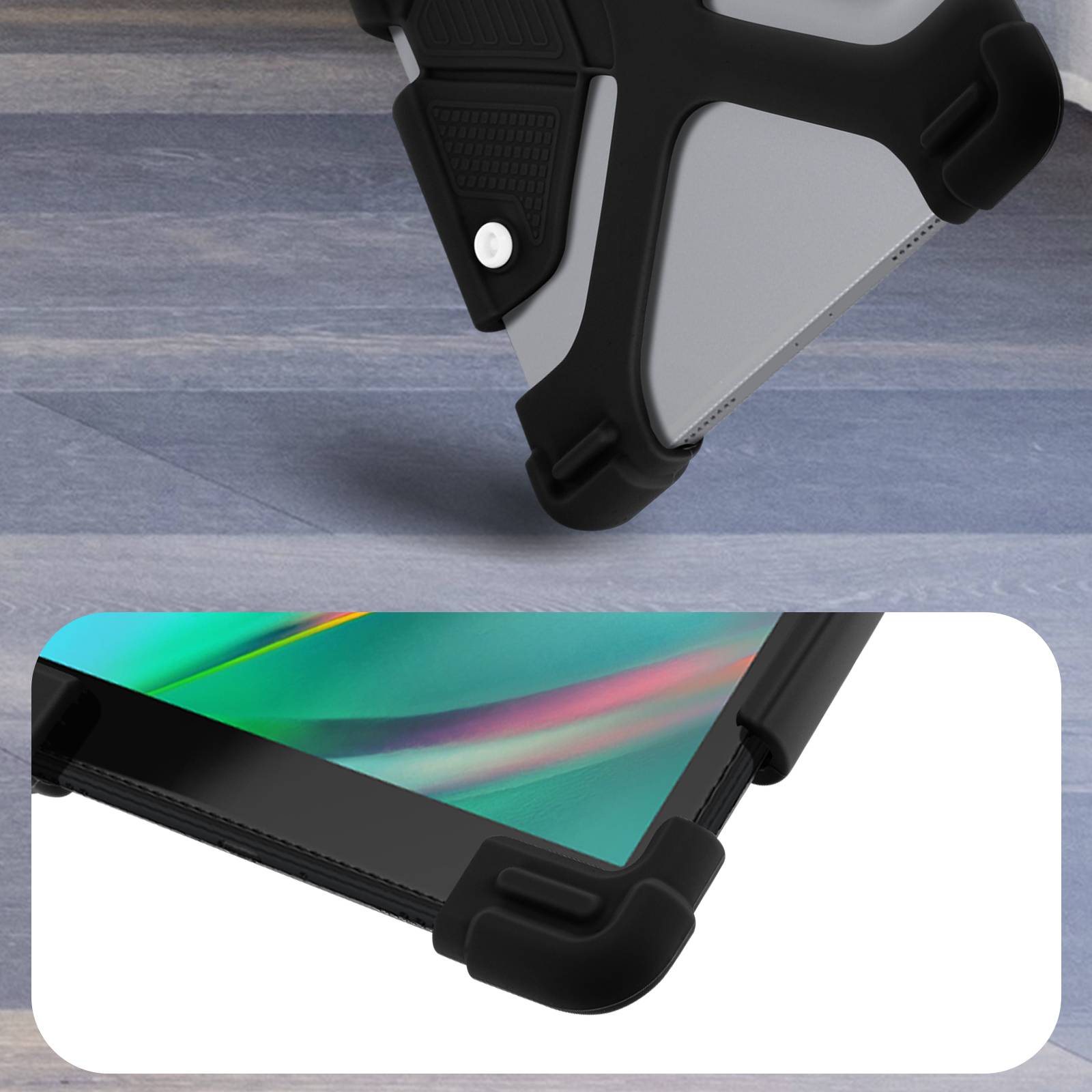 Coque pour tablette 7.9 à 9 pouces Universel Bumper Silicone Gel Mode Support-2