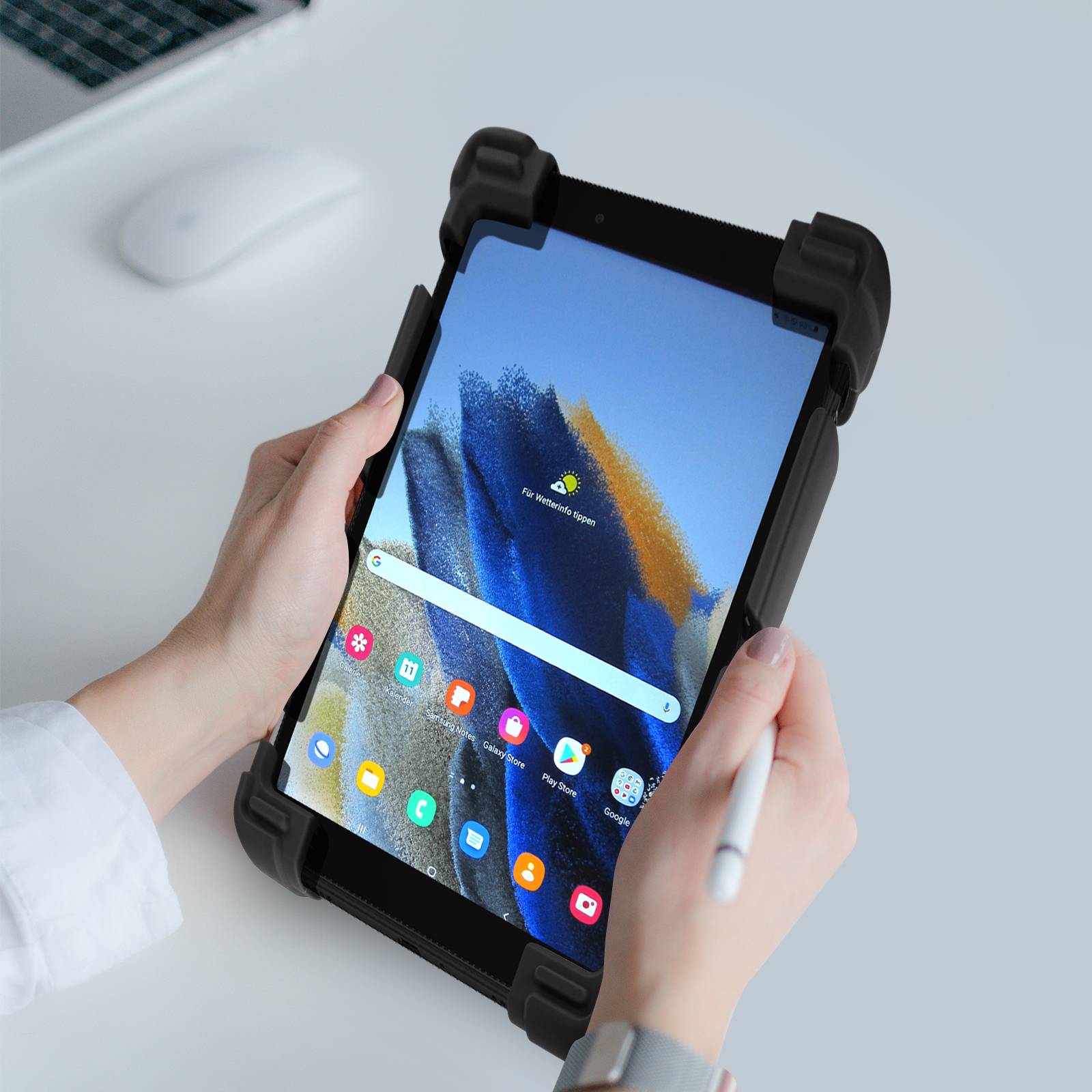 Coque pour tablette 7.9 à 9 pouces Universel Bumper Silicone Gel Mode Support-4