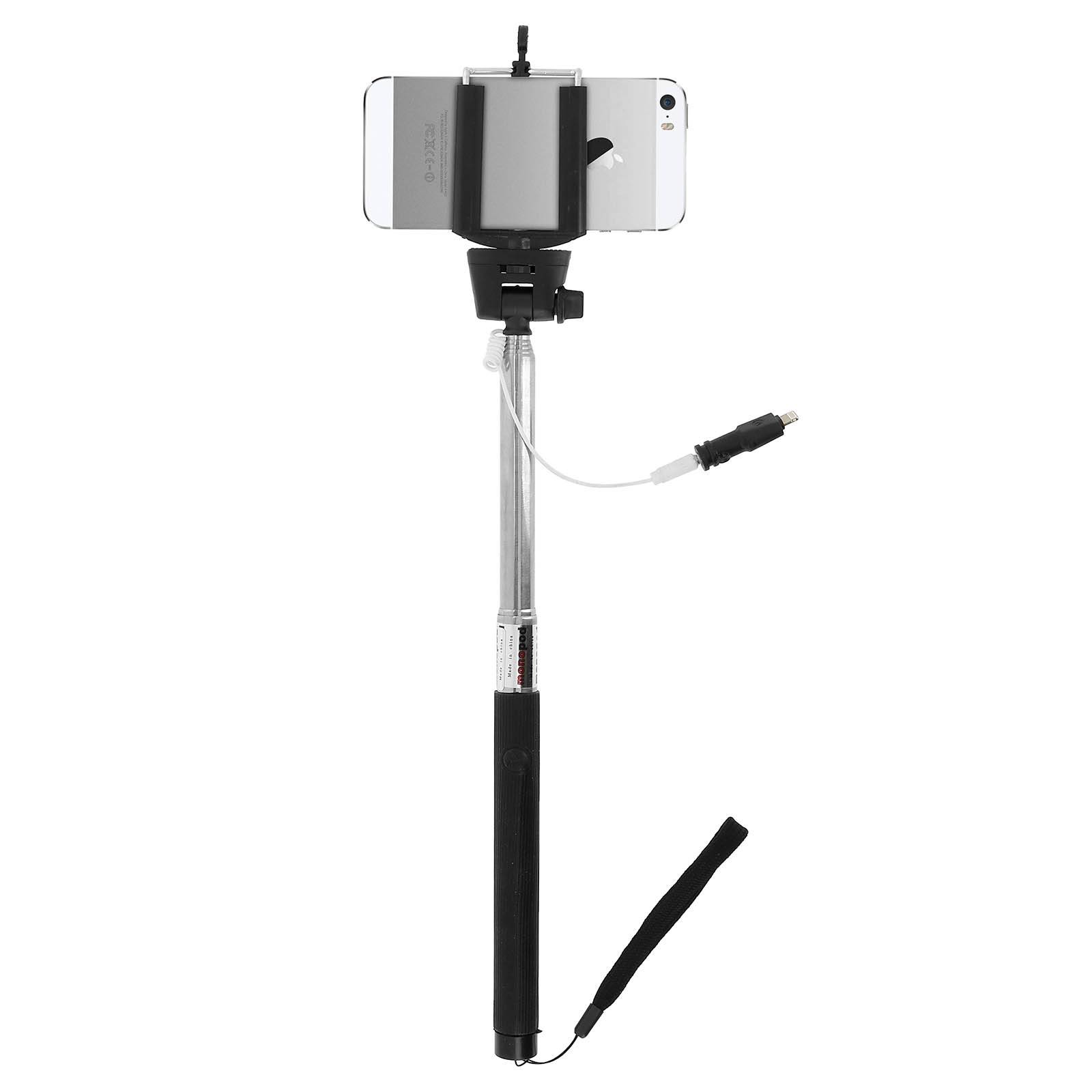 Perche à Selfie pour iPhone Lightning Télescopique Extensible 1m Rotative-3