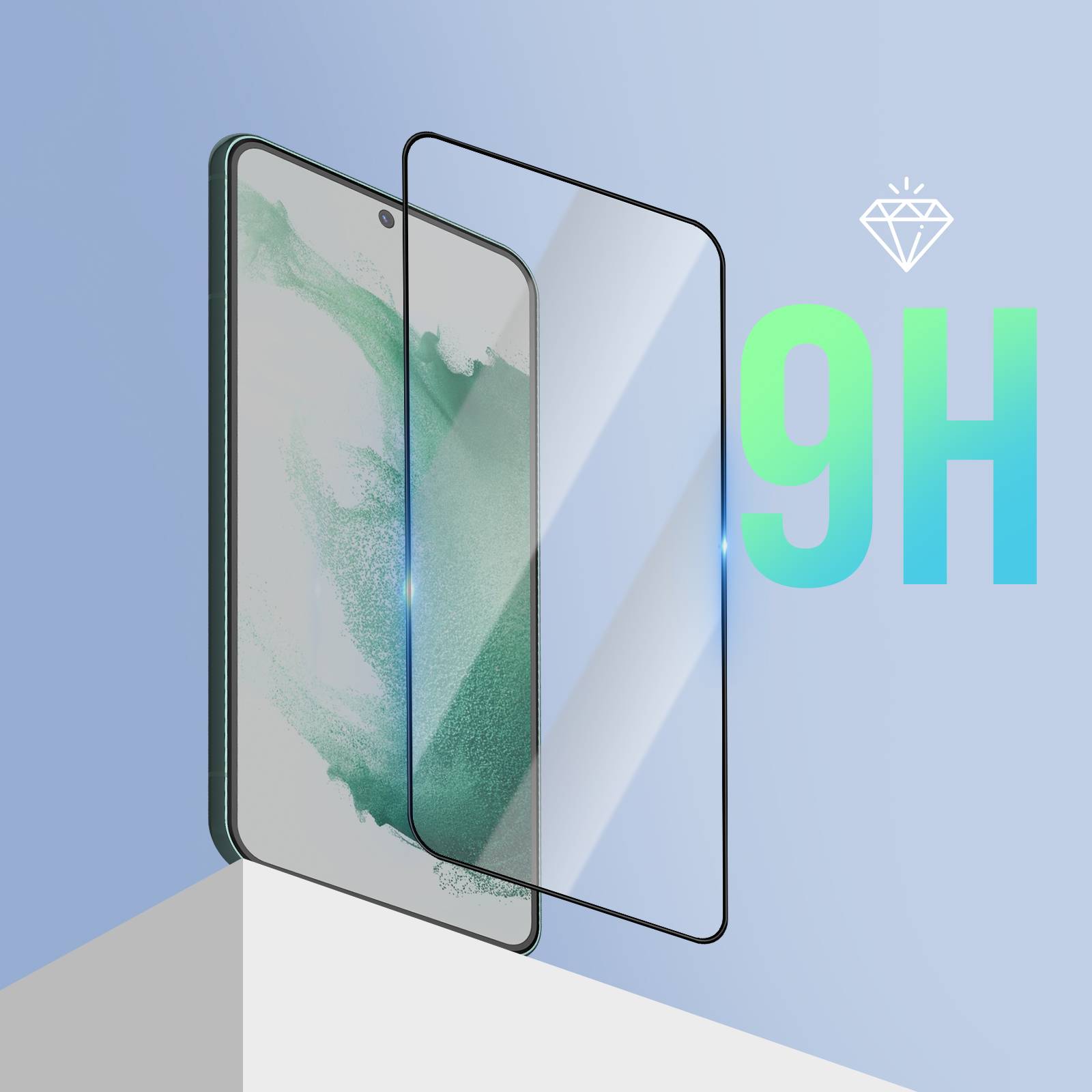 Verre Trempé pour Samsung Galaxy S22 Plus Adhésion Totale Biseauté-2