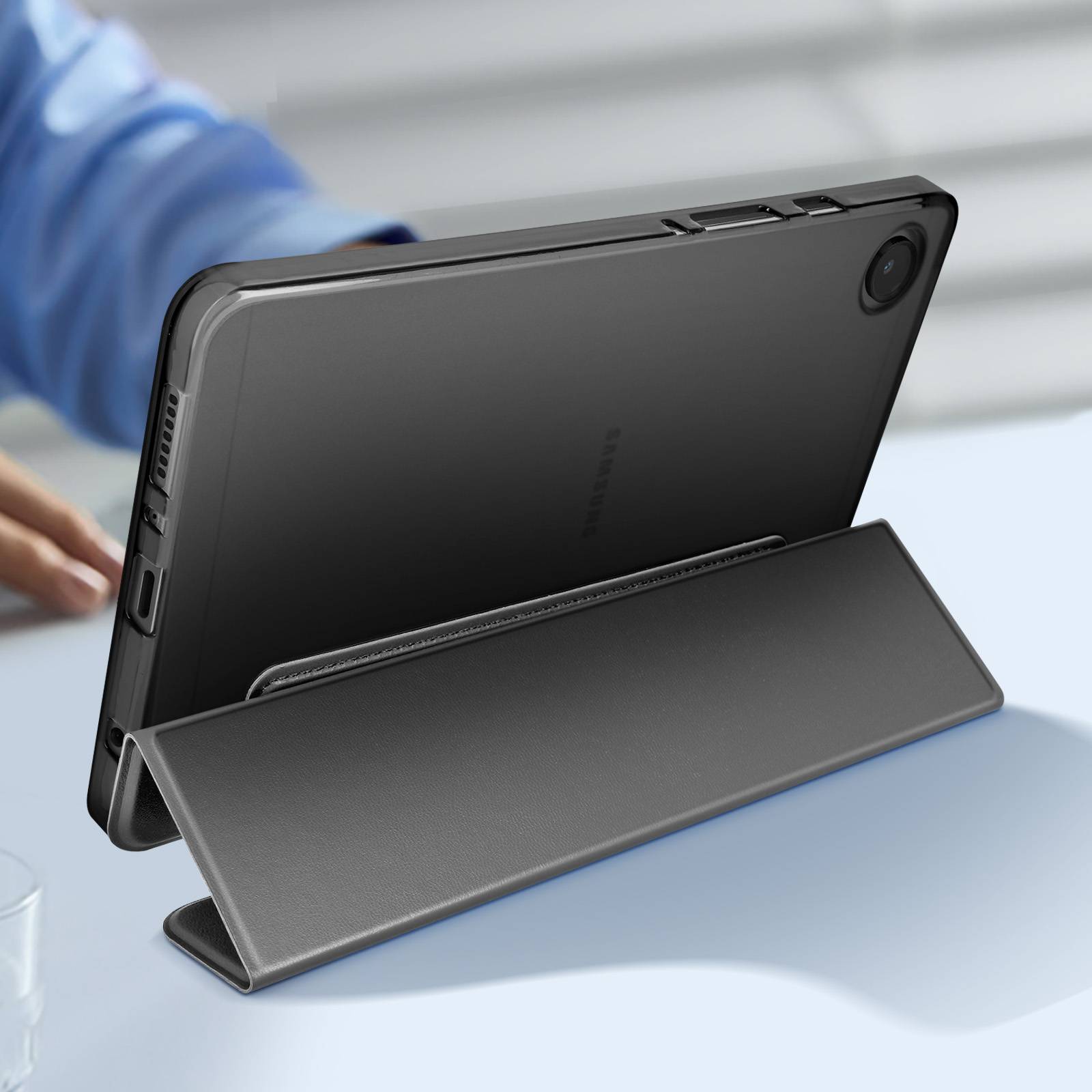 Étui pour Samsung Tab A9 Clapet Support Trois volets Mise en veille-2