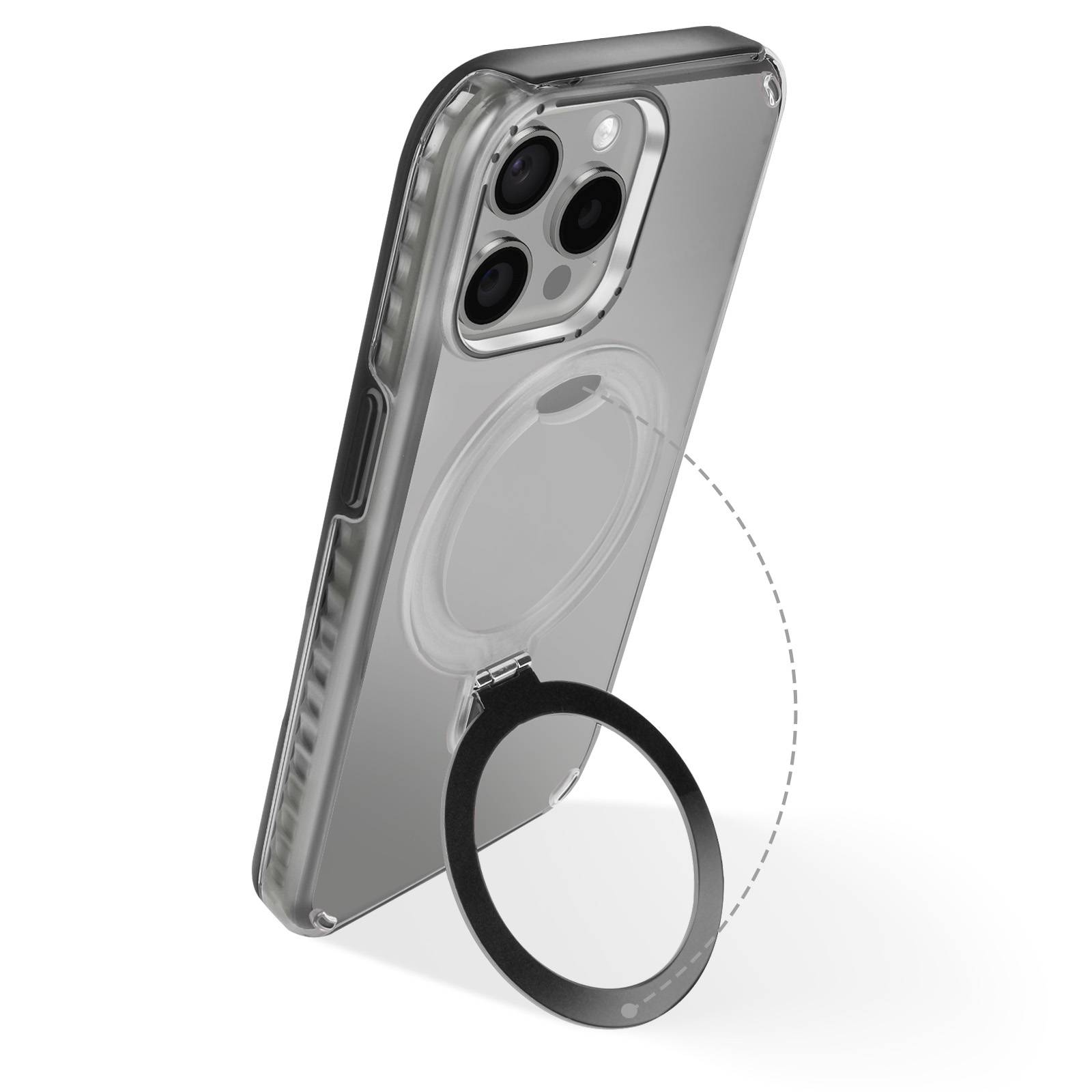 Coque MagSafe pour iPhone 15 Pro Max Antichoc avec Support Pliable-2