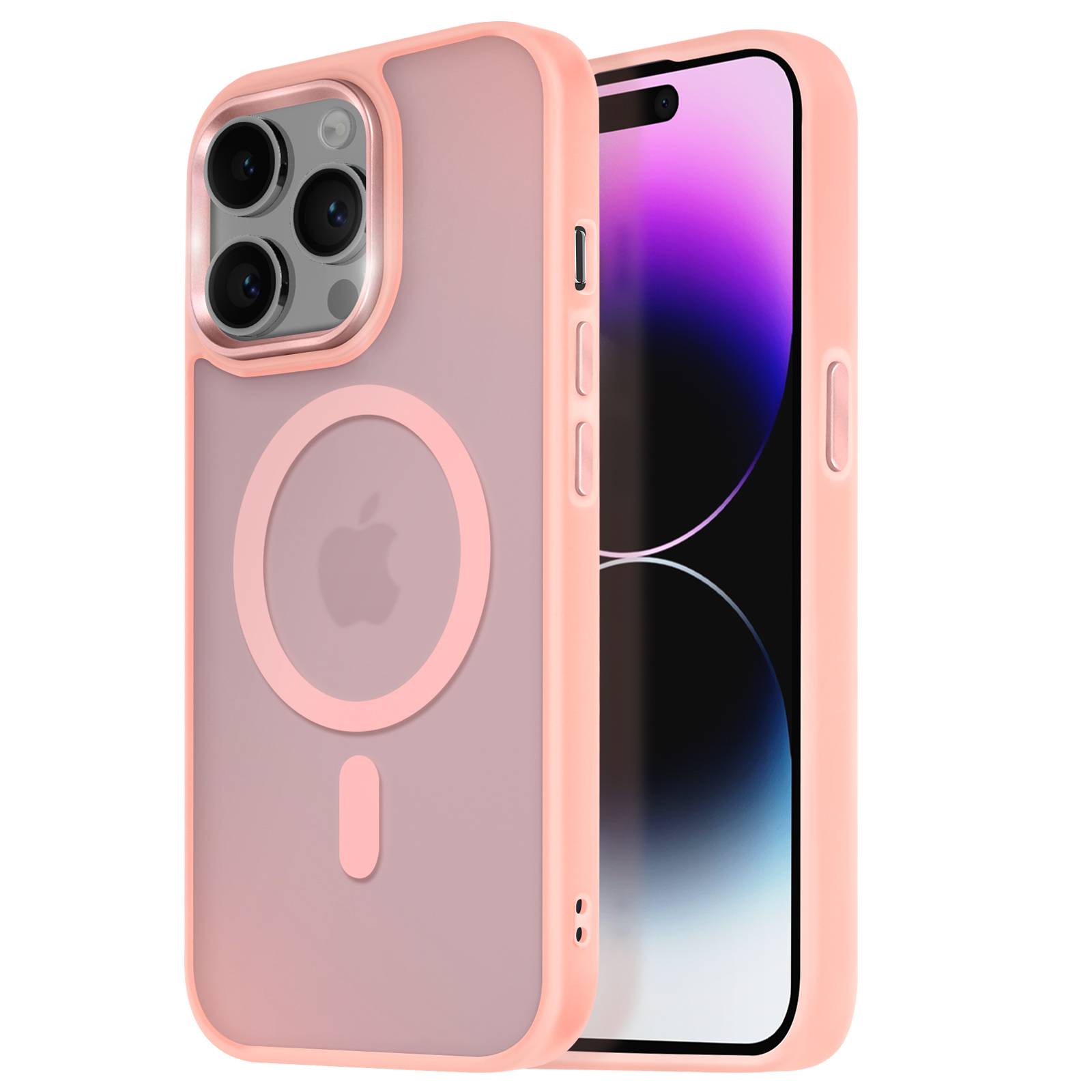 Coque MagSafe pour iPhone 14 Pro Dos Mat Givré Contour-0