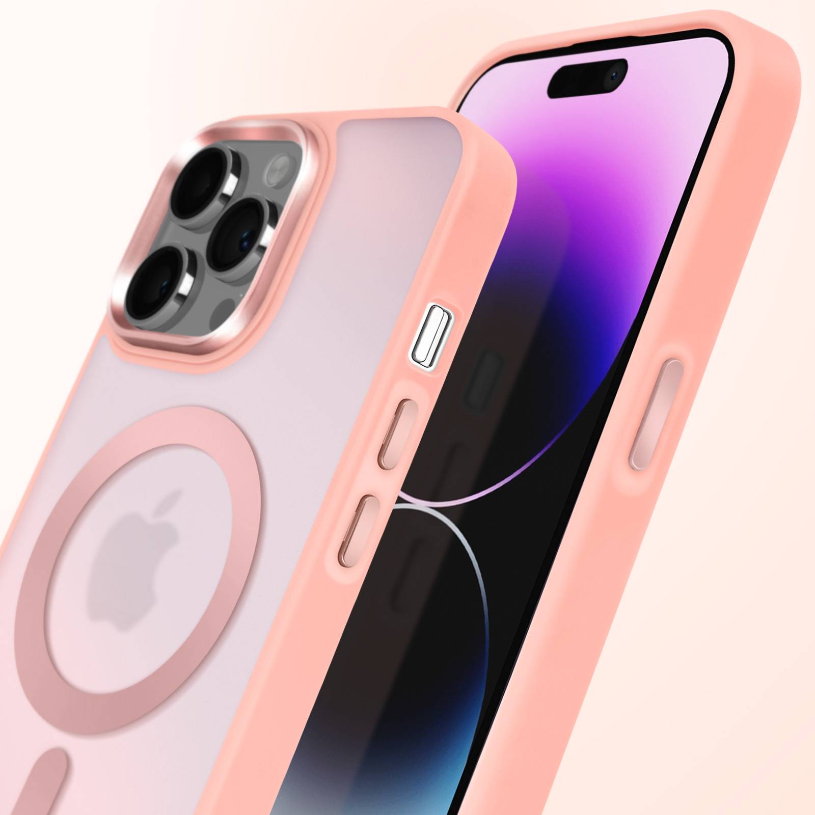 Coque MagSafe pour iPhone 14 Pro Dos Mat Givré Contour-3