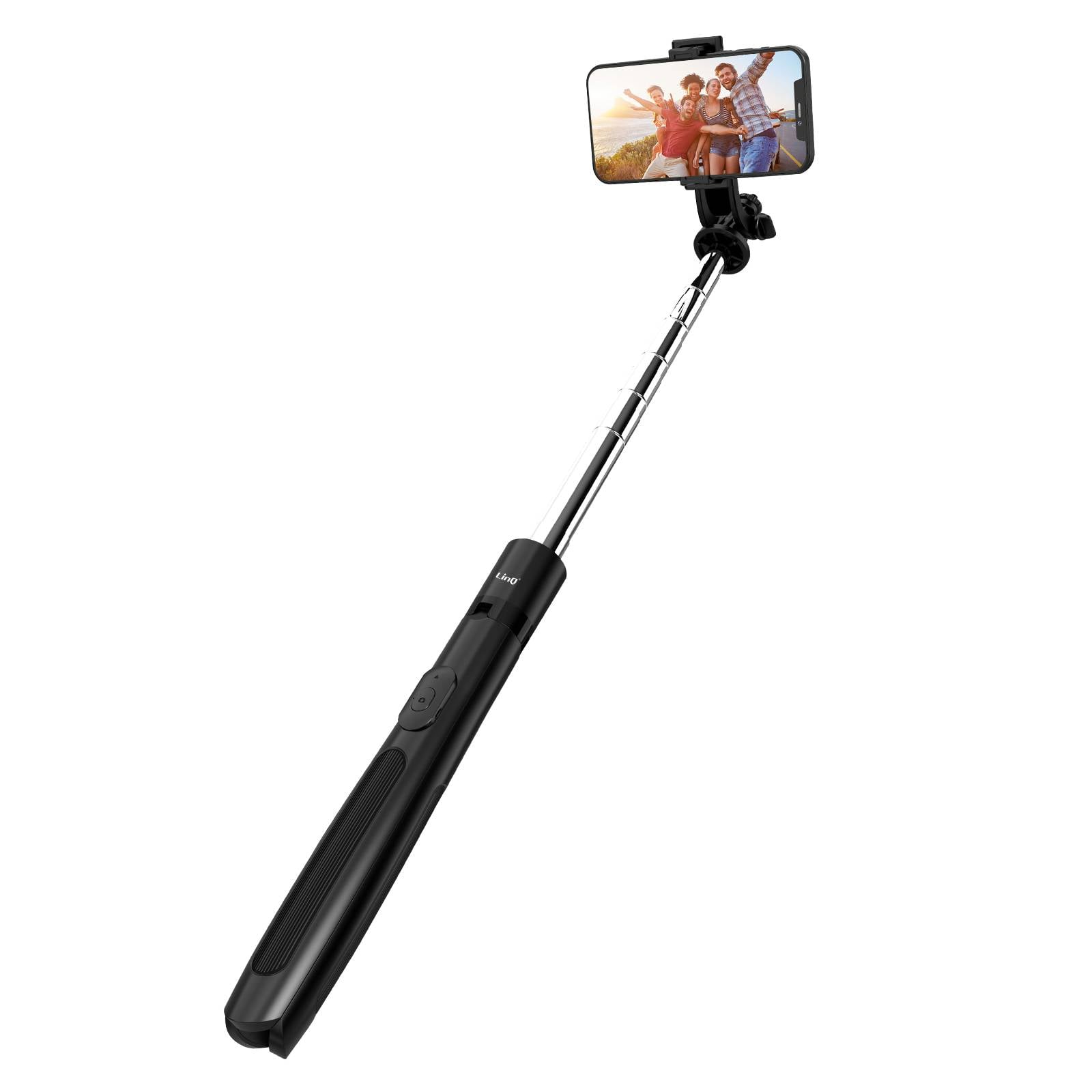 Perche Selfie Bluetooth Extensible avec Trépied Stable Support Rotatif-1