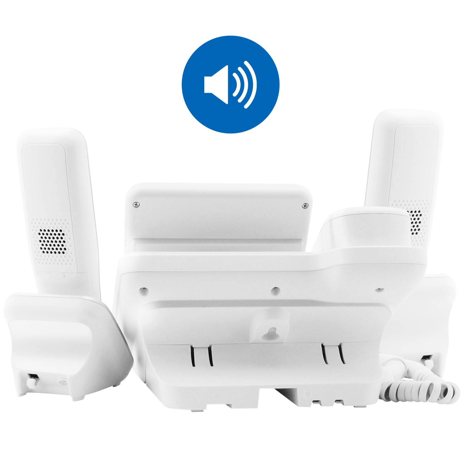 Téléphone Fixe Senior Amplifié avec 2 Combinés Sans Fil Répondeur-3