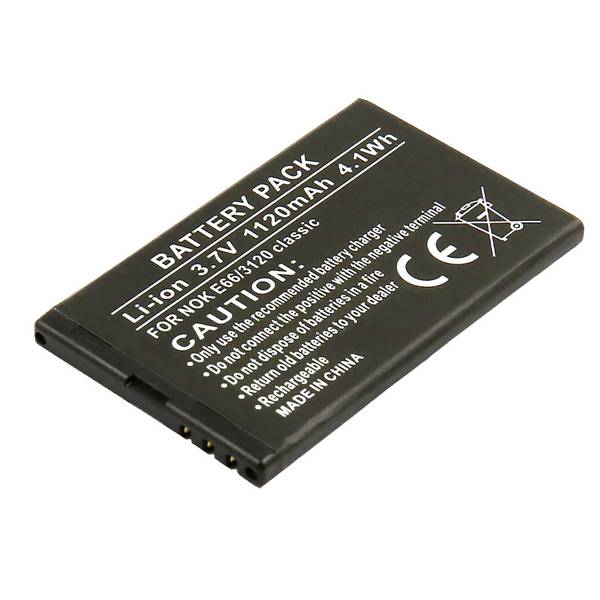 Batterie de Remplacement pour Nokia E66 / 3120 classic Li-ion 3,7V 1120mAh