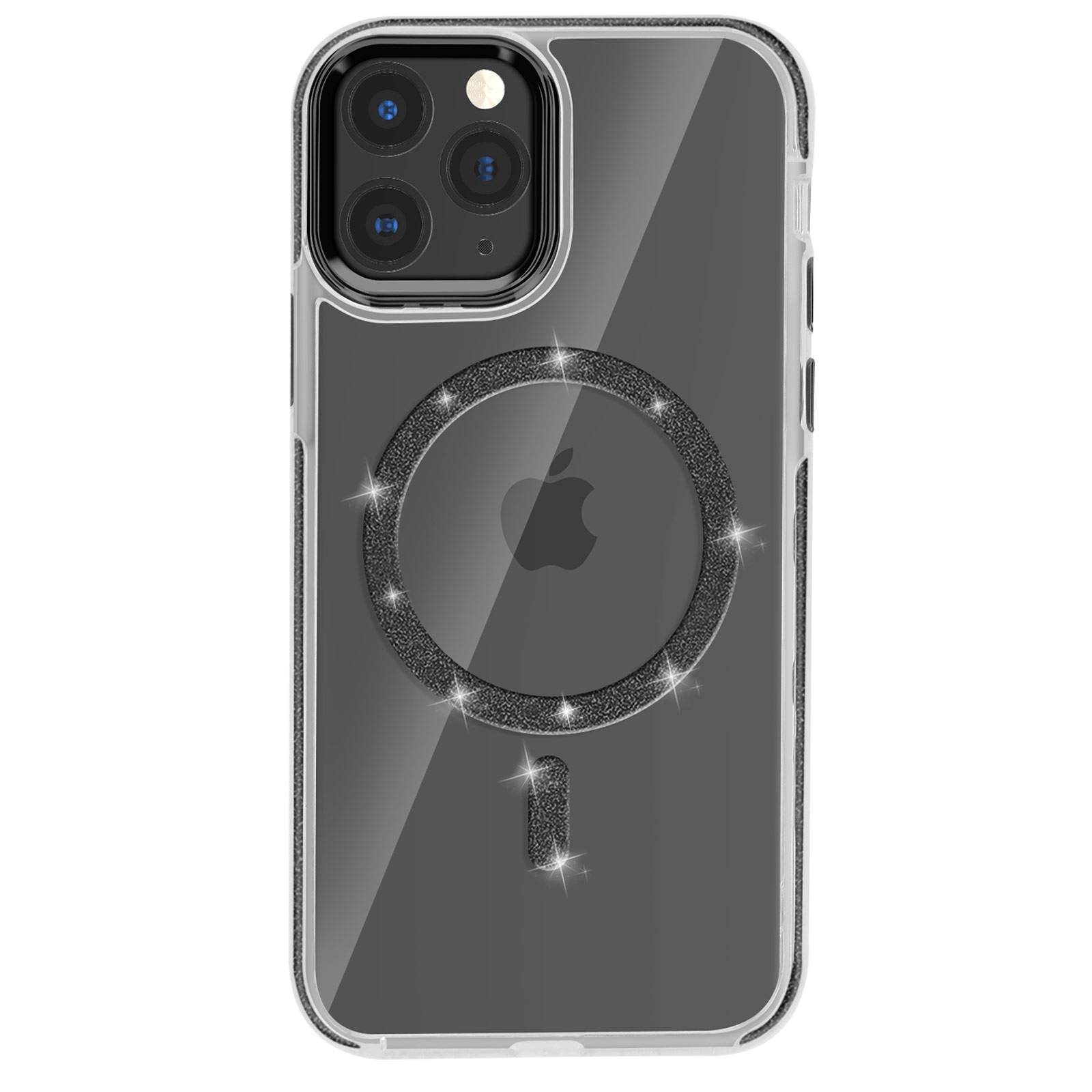 Coque MagSafe pour iPhone 11 Pro Max Silicone Pailleté-1