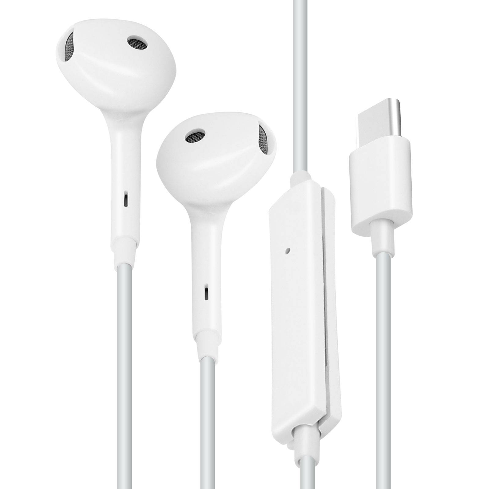 Écouteurs filaires USB-C Microphone Bouton Multifonction-0