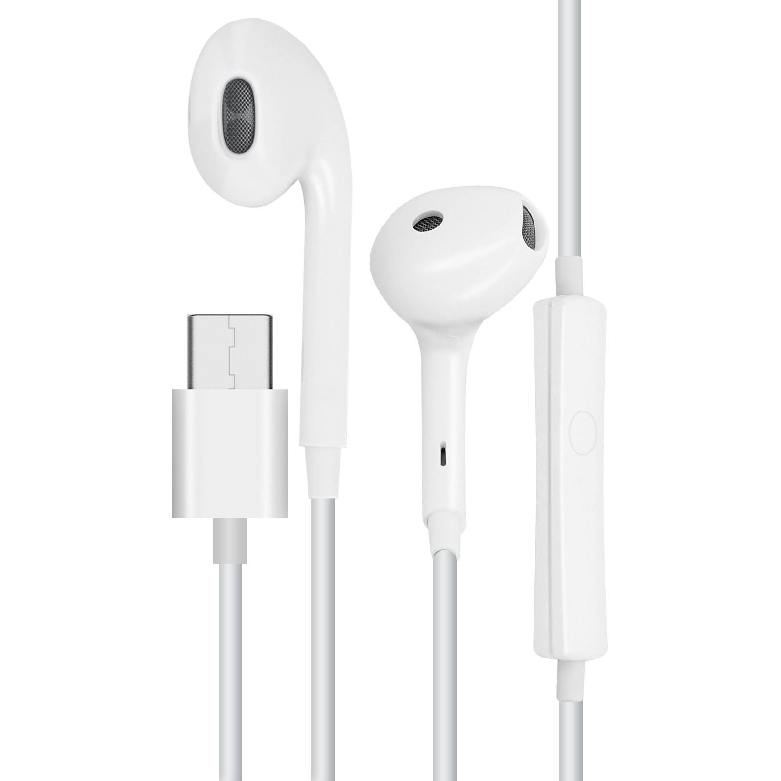 Écouteurs filaires USB-C Microphone Bouton Multifonction-1