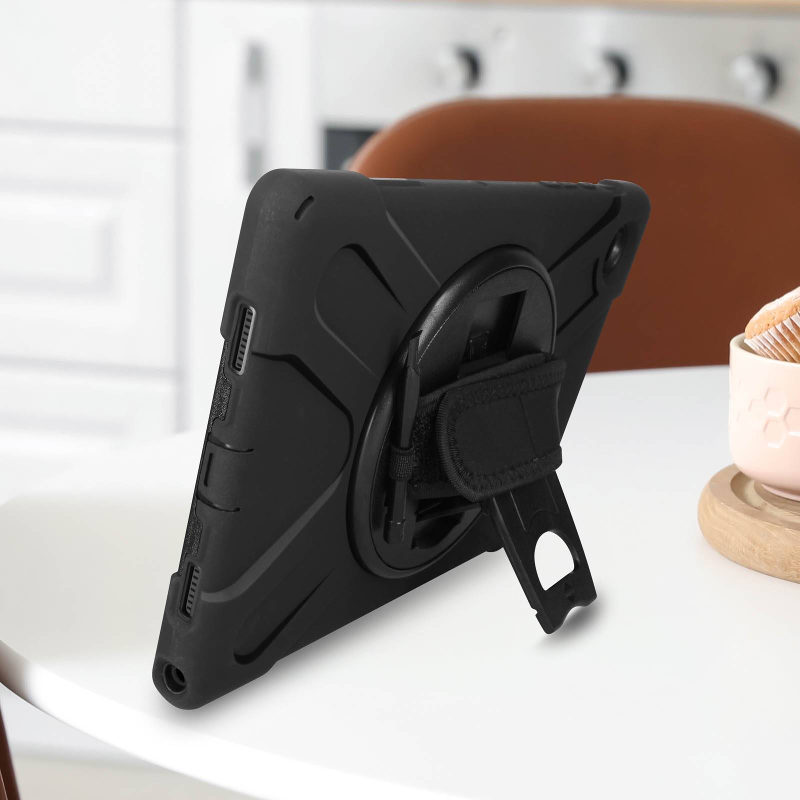 Coque pour Samsung Galaxy Tab A8 10.5 Hybride Poignée Rotative Béquille-2