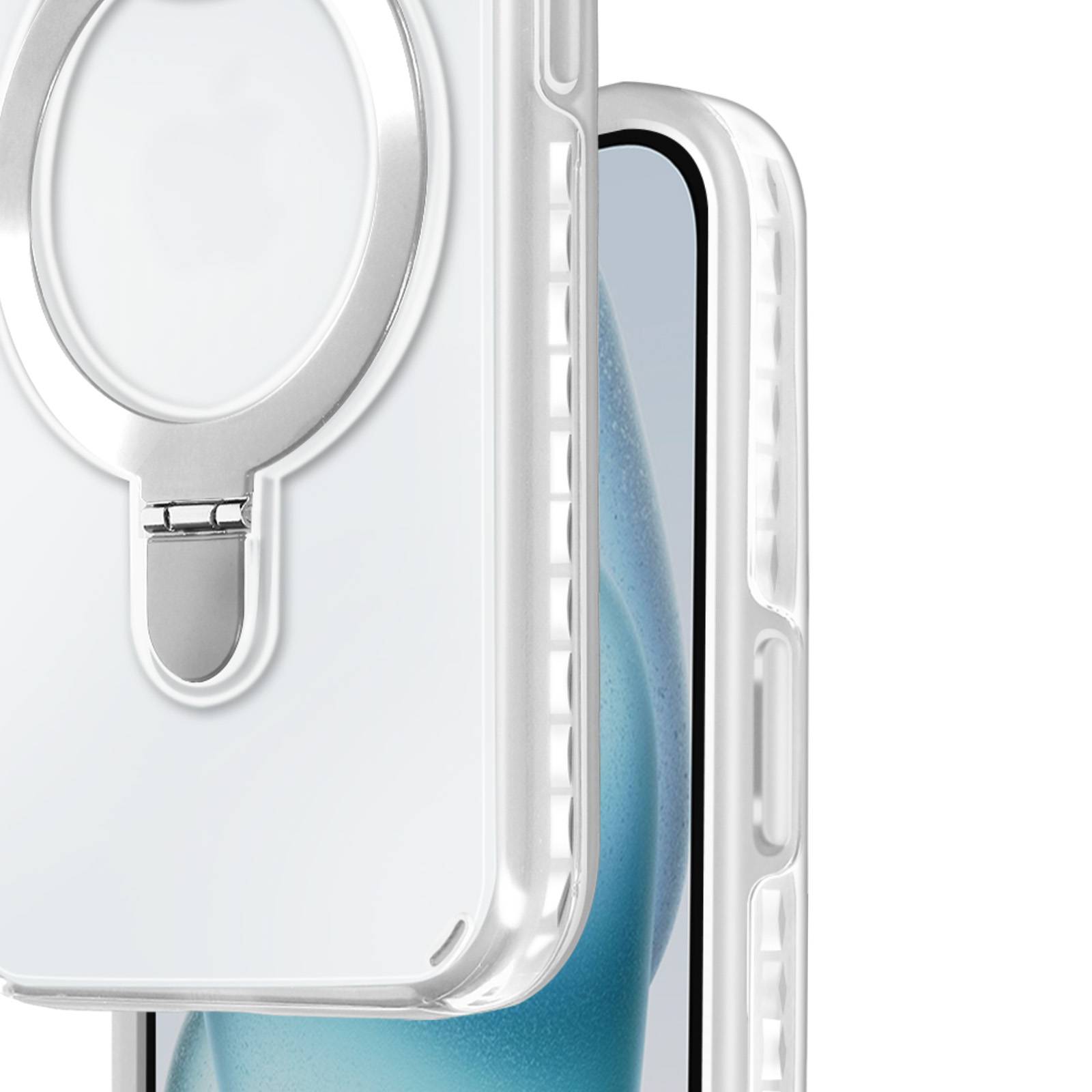 Coque MagSafe pour iPhone 15 Antichoc avec Support Pliable-4
