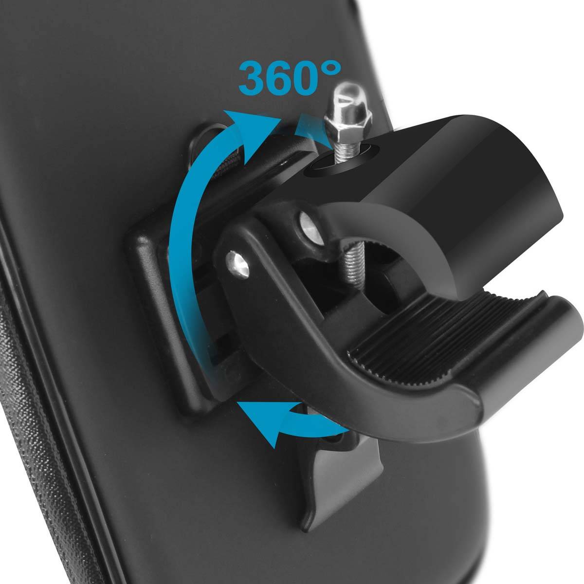 Support Vélo pour Smartphone Rotatif Étanche avec Fixation Guidon-2