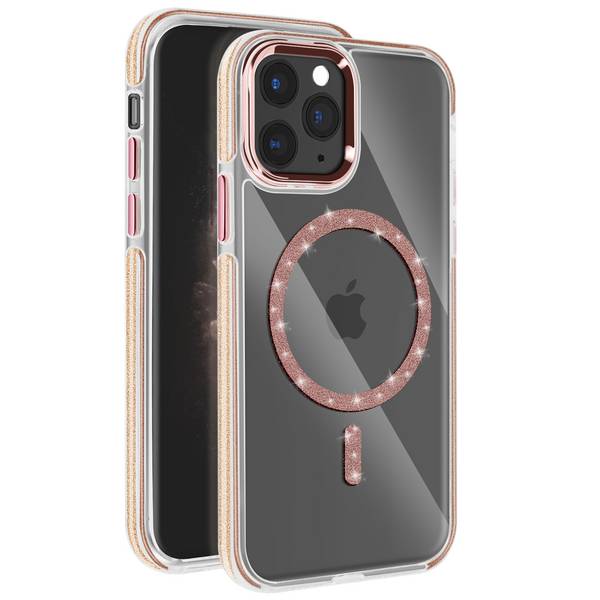 Coque MagSafe pour iPhone 11 Pro Max Silicone Pailleté