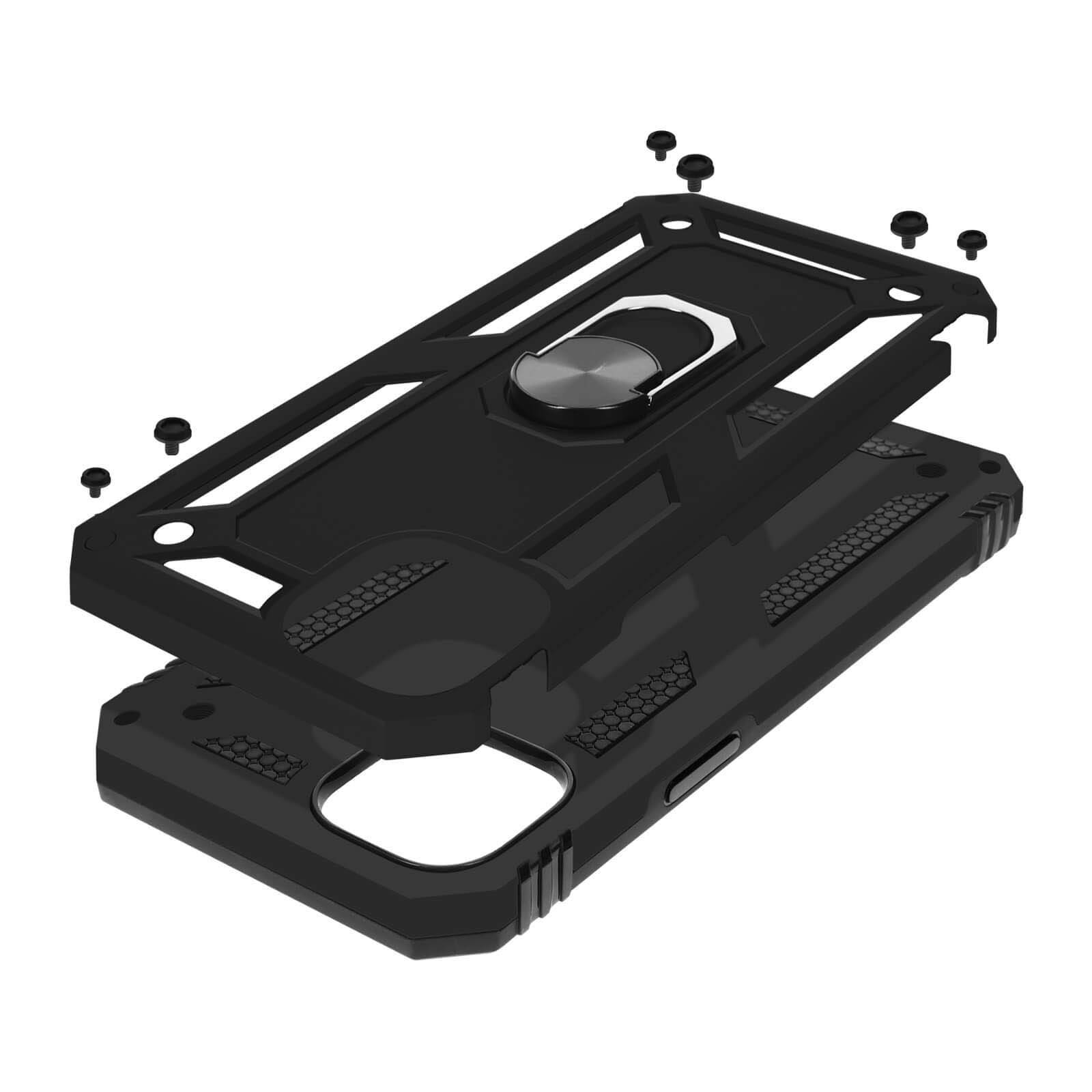 Coque pour iPhone 15 Plus Hybride Bague Magnétique Série ArmoRing-4