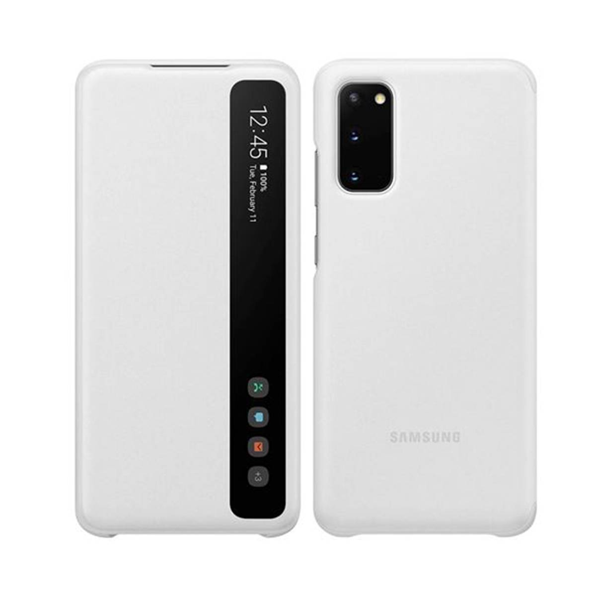 Étui pour Galaxy S20 Folio Antimicrobien Modèle Clear View Cover-2