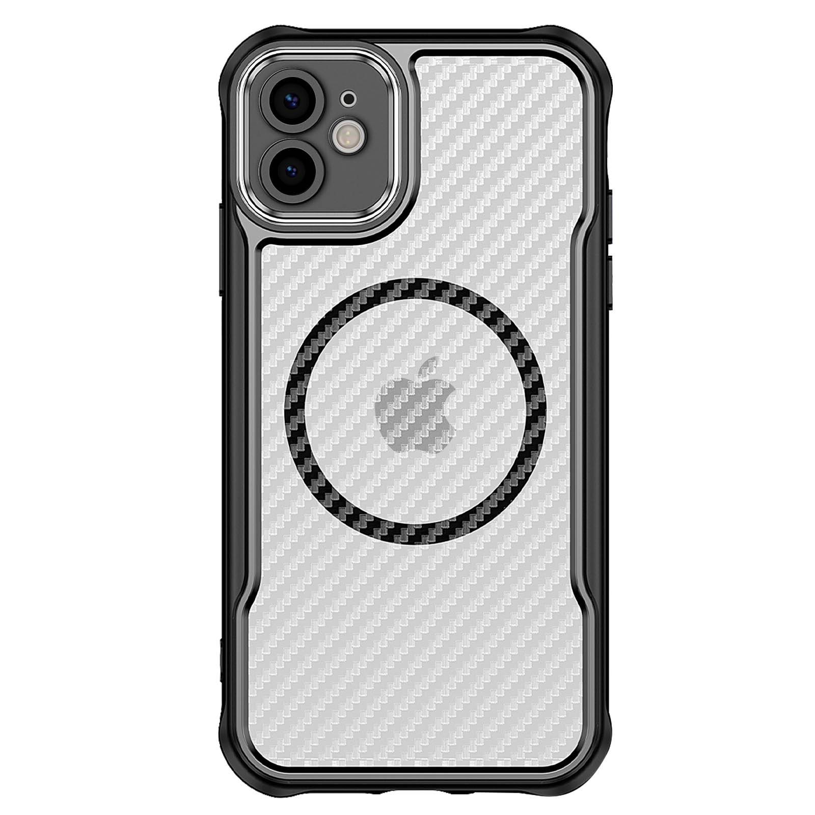 Coque pour iPhone 11 MagSafe Dos Carbone Antichoc Renforcé-0