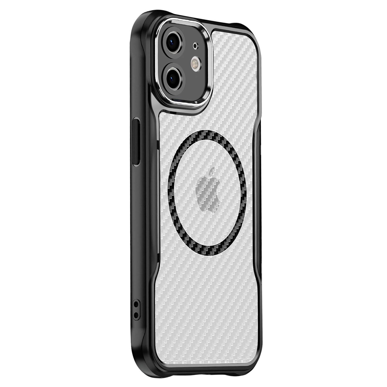 Coque pour iPhone 11 MagSafe Dos Carbone Antichoc Renforcé-1