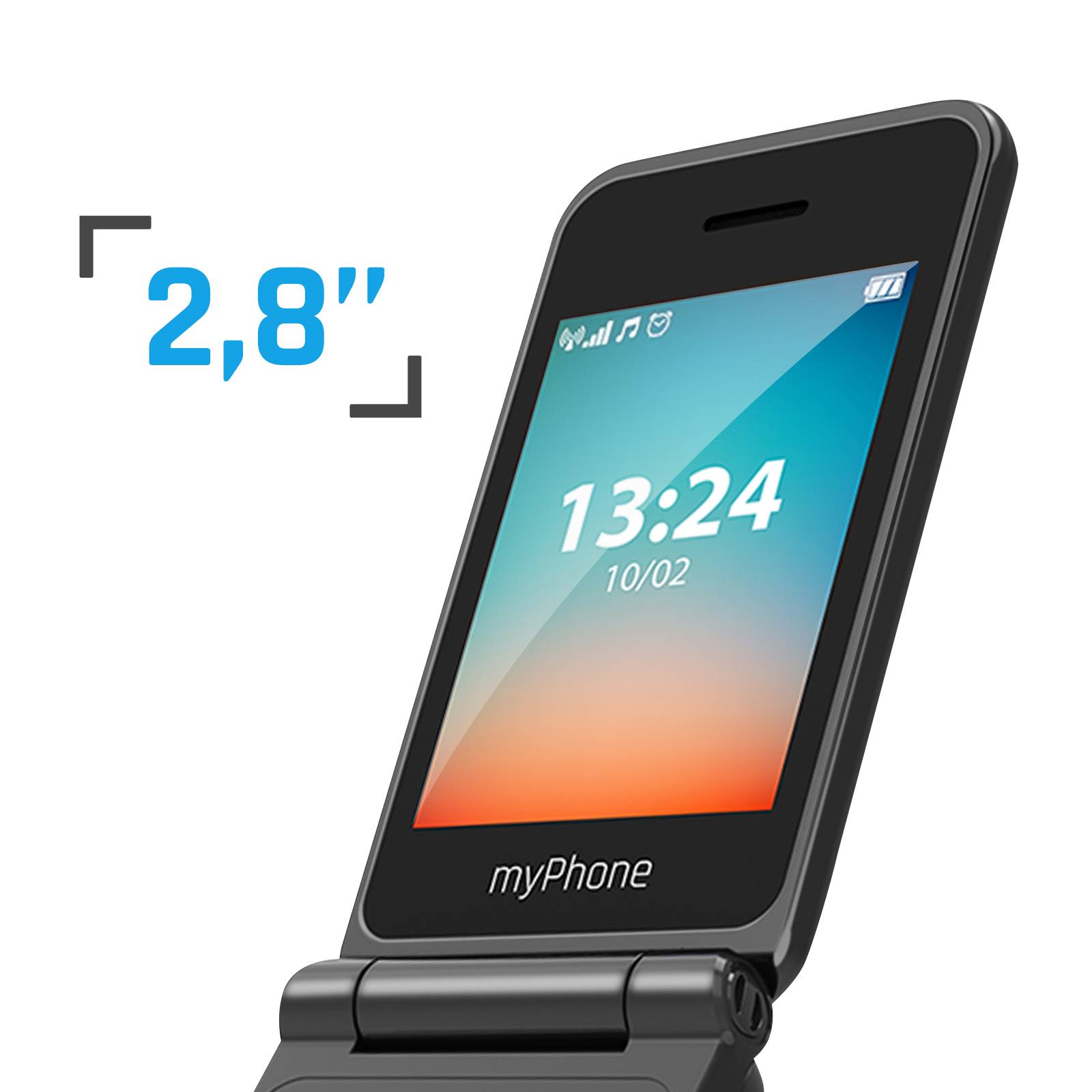 Téléphone à clapet 4G LTE Écran 2,8 pouces Double SIM Autonomie 6j-4