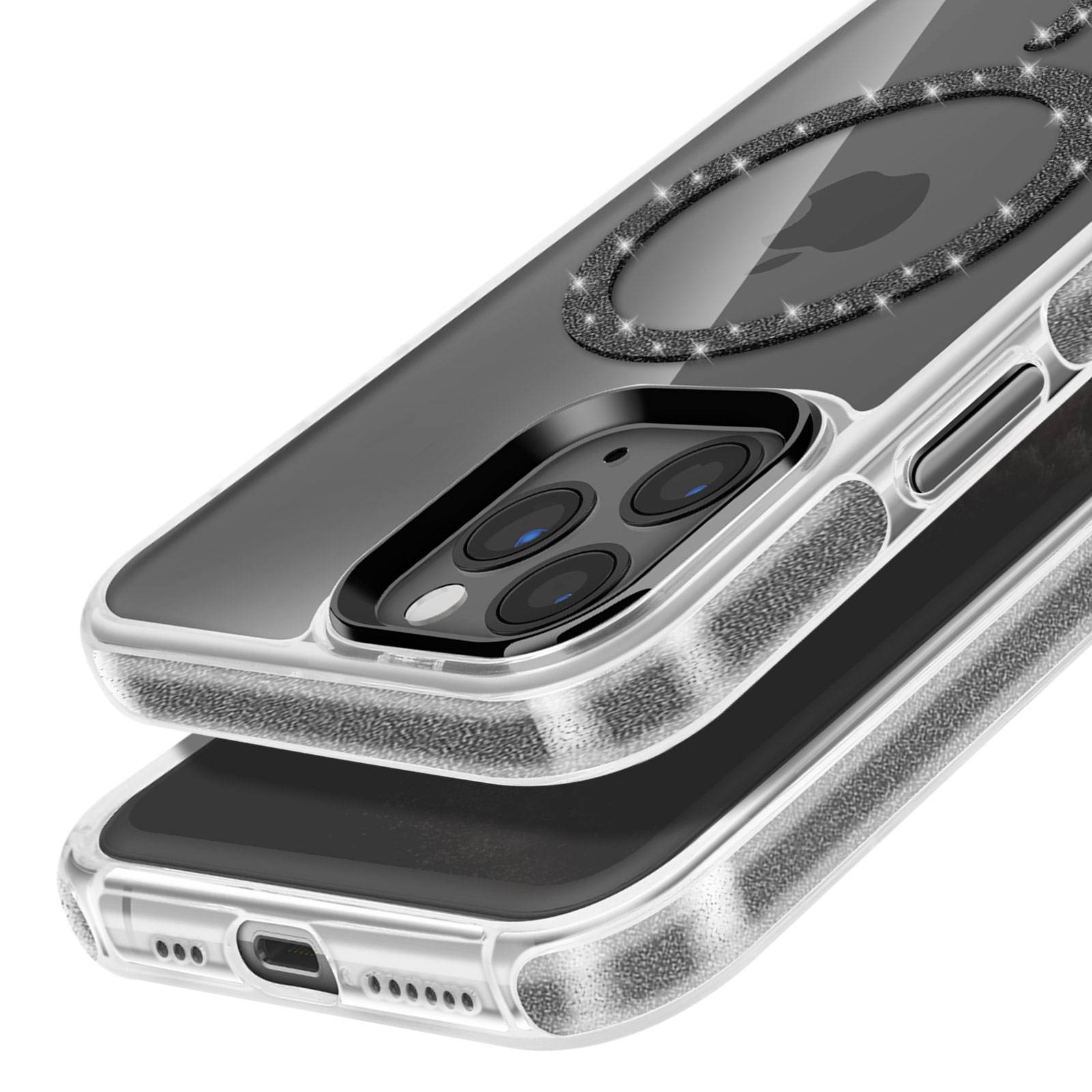 Coque MagSafe pour iPhone 11 Pro Silicone Pailleté-4