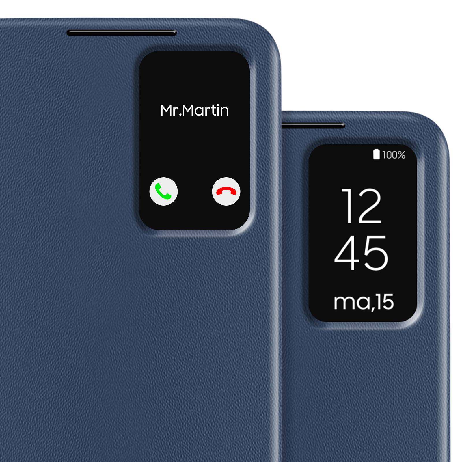 Étui Fenêtre pour Samsung Galaxy S24 avec Clapet Porte-Carte-4