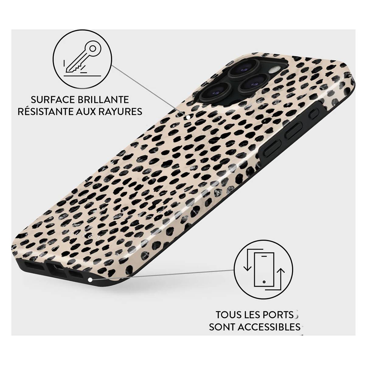 Coque pour iPhone 15 Pro MagSafe Tough Antichocs Modèle Almond Latte-1