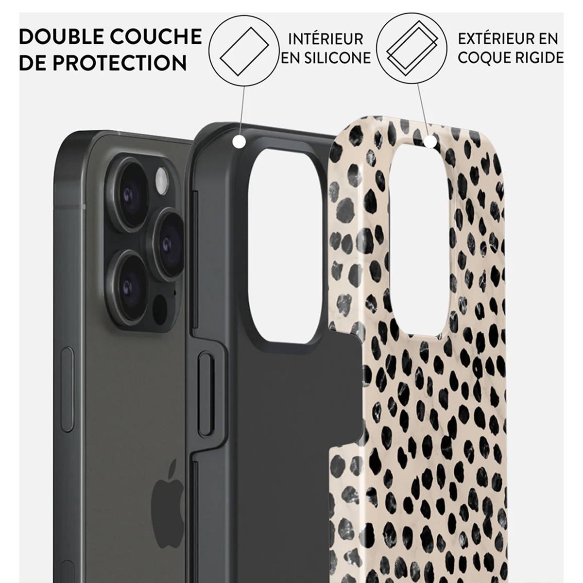 Coque pour iPhone 15 Pro MagSafe Tough Antichocs Modèle Almond Latte-2