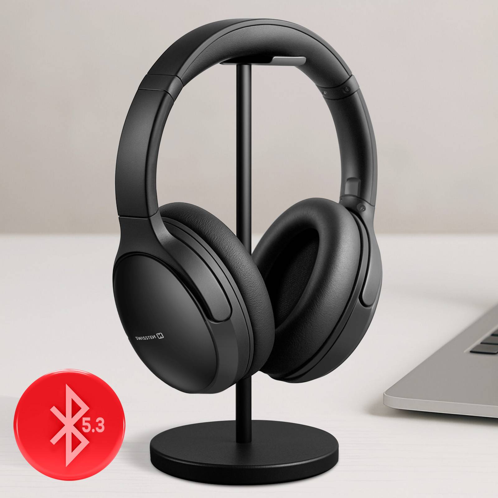 Casque Bluetooth ANC Étanche IP44 Arceau Pliable avec Coussinets-4