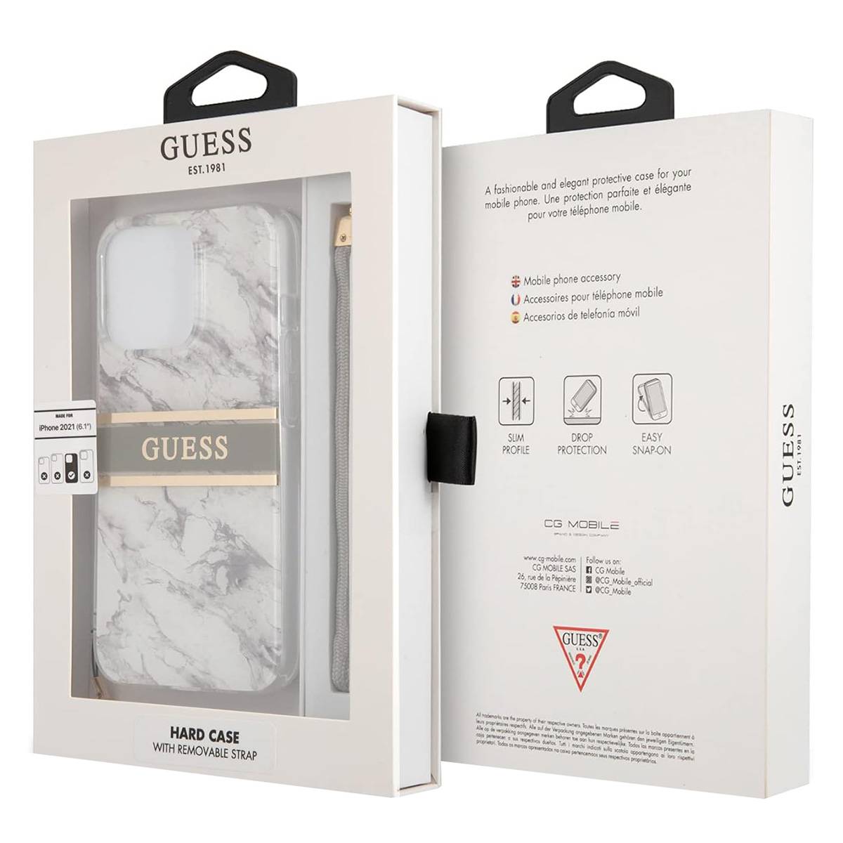 Coque pour Apple iPhone 13 Pro Marble Strap-4