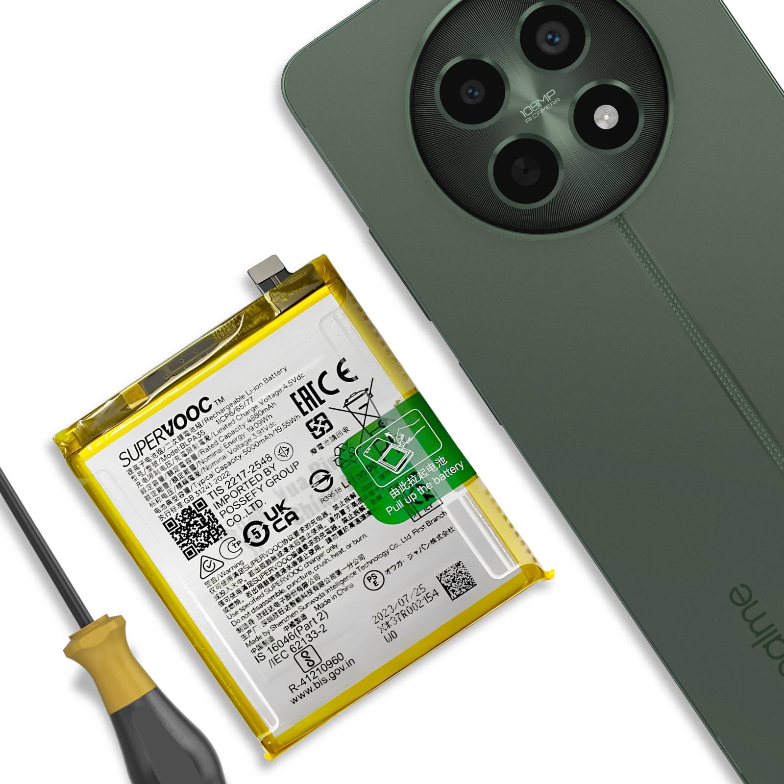 Batterie pour Realme 12 Pro 5G et 12 Pro Plus 5000mAh modèle BLPA35-2