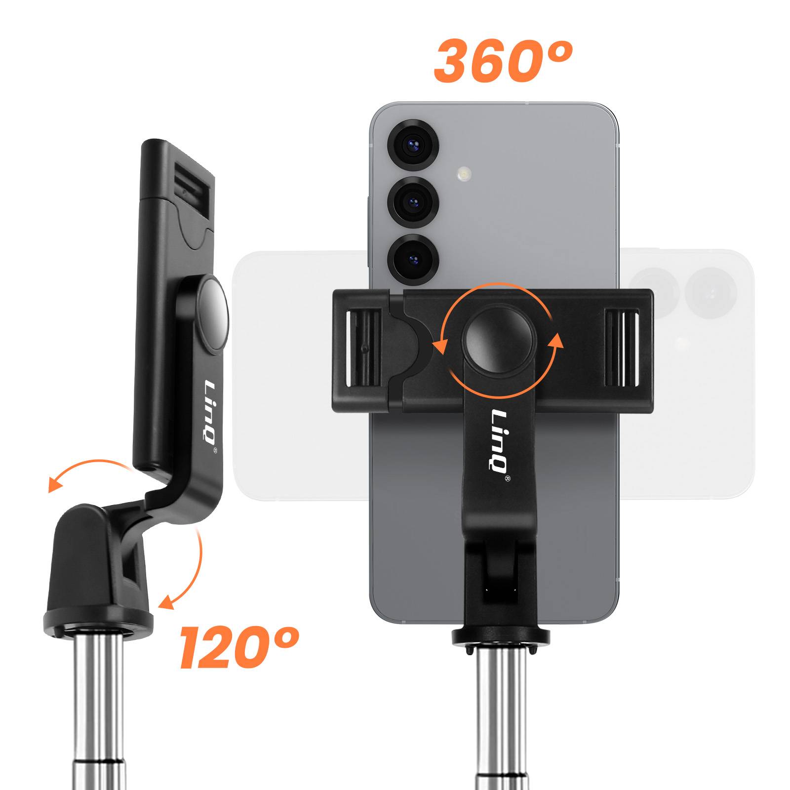 Perche à selfie avec Trépied Extensible et Télécommande Bluetooth-4