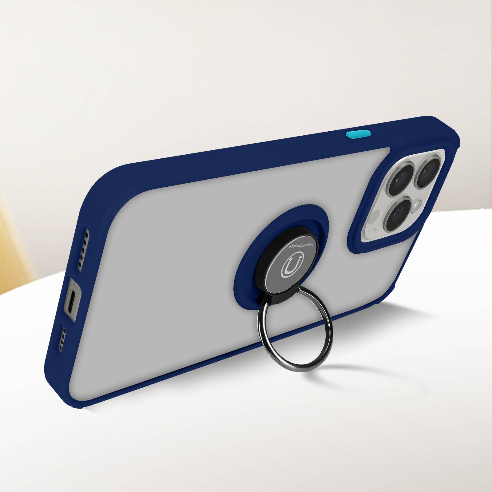 Coque pour iPhone 15 Pro Max Bague Métallique Support Vidéo Ringrip-4