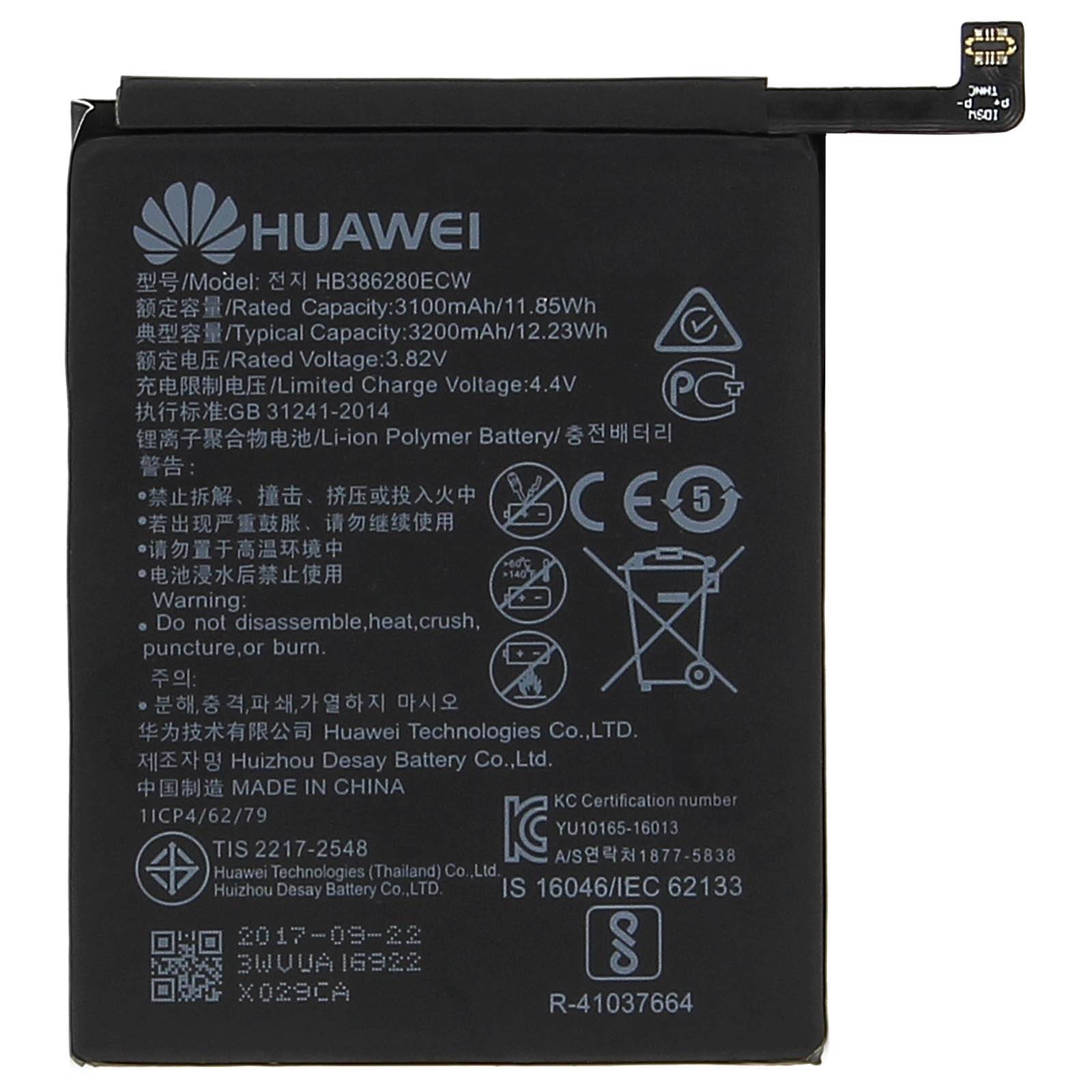 Batterie pour Huawei P10 / pour Honor 9 /pour Honor 6C Pro pour Huawei HB386280ECW-0