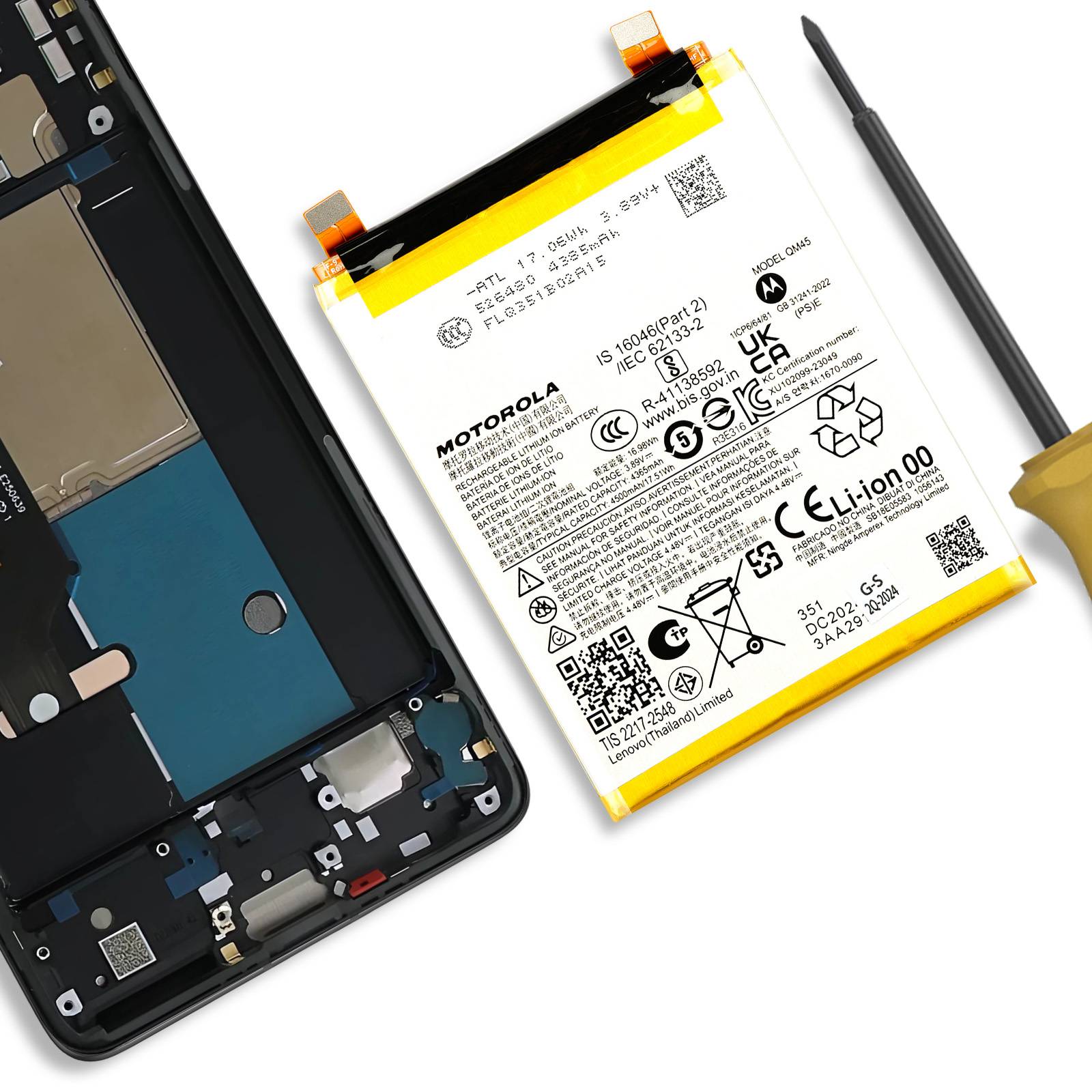 Batterie interne pour Motorola Edge 50 Pro 4500mAh QM45 Original-2