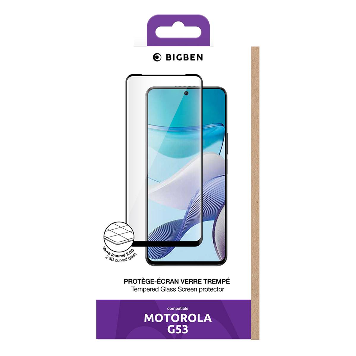 Protection d'Écran pour Motorola Moto G53 5G en Verre Trempé 2.5D 9H-2