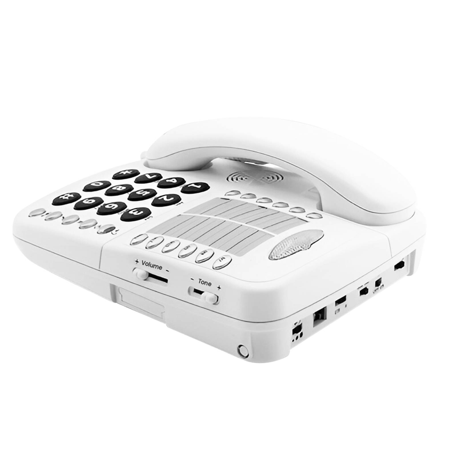 Téléphone Fixe Senior Bureau Amplifié 30dB Sonnerie Forte Réglable-1