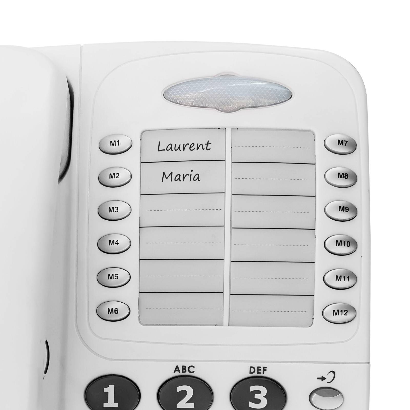 Téléphone Fixe Senior Bureau Amplifié 30dB Sonnerie Forte Réglable-4
