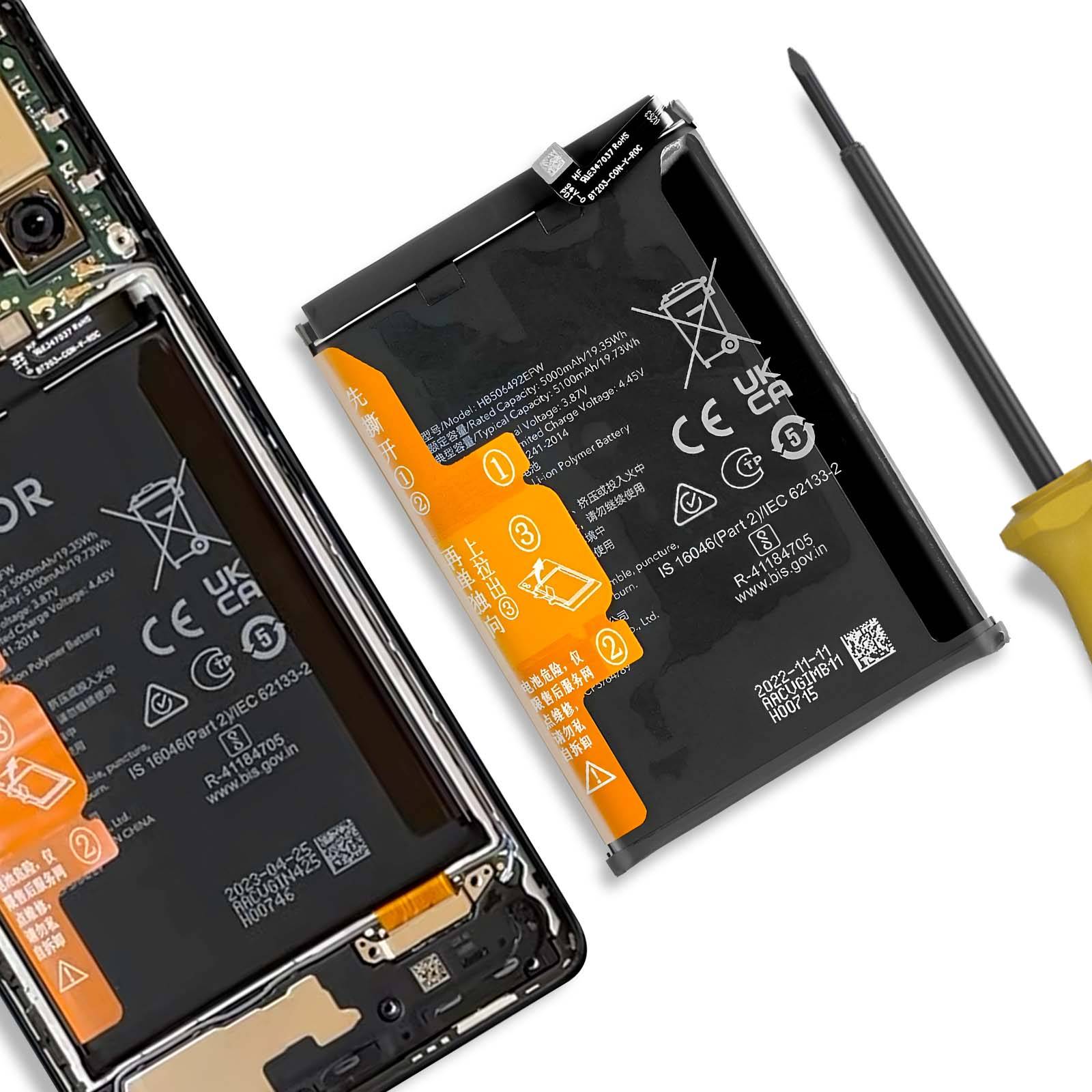 Batterie interne pour Honor Magic 5 Lite 5100mAh modèle HB506492EFW-2