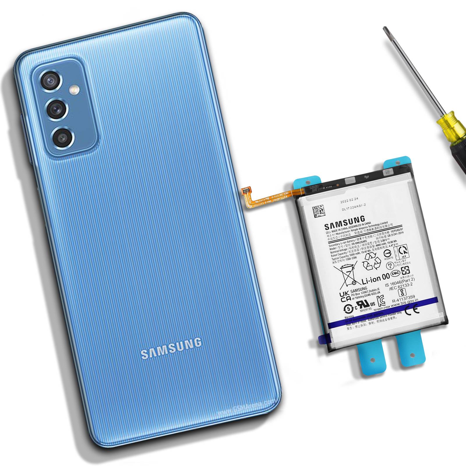 Batterie pour Samsung Galaxy M52 5G, M33 5G, M23 5G et A23 5G 5000mAh EB-BM526ABS-3