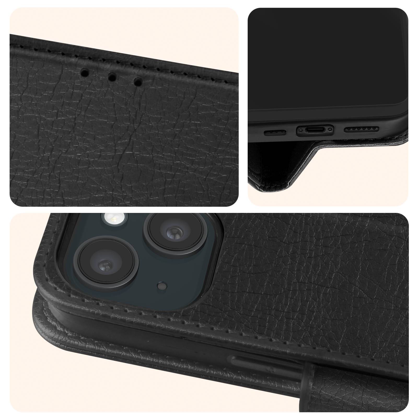 Étui pour iPhone 15 Plus Clapet Portefeuille Fonction Support Vidéo-3