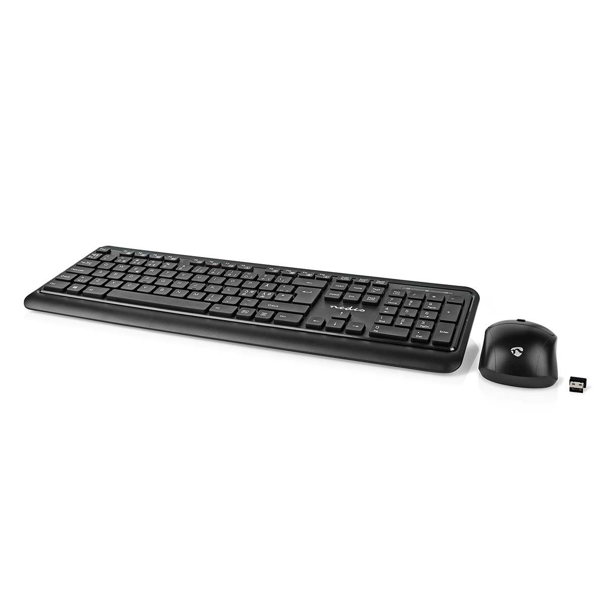 Pack Clavier Sans Fil QWERTY Hollandais avec Souris Sans Fil et Nano-Récepteur USB-3