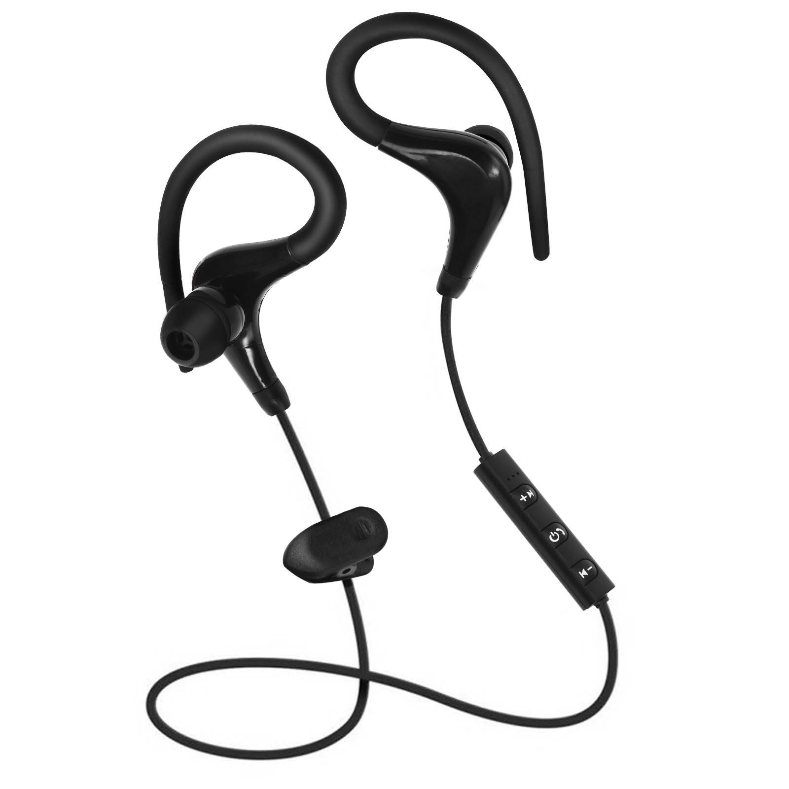 Ecouteurs Sport Bluetooth Casque Sans-fil Télécommande + Micro intégrés-0