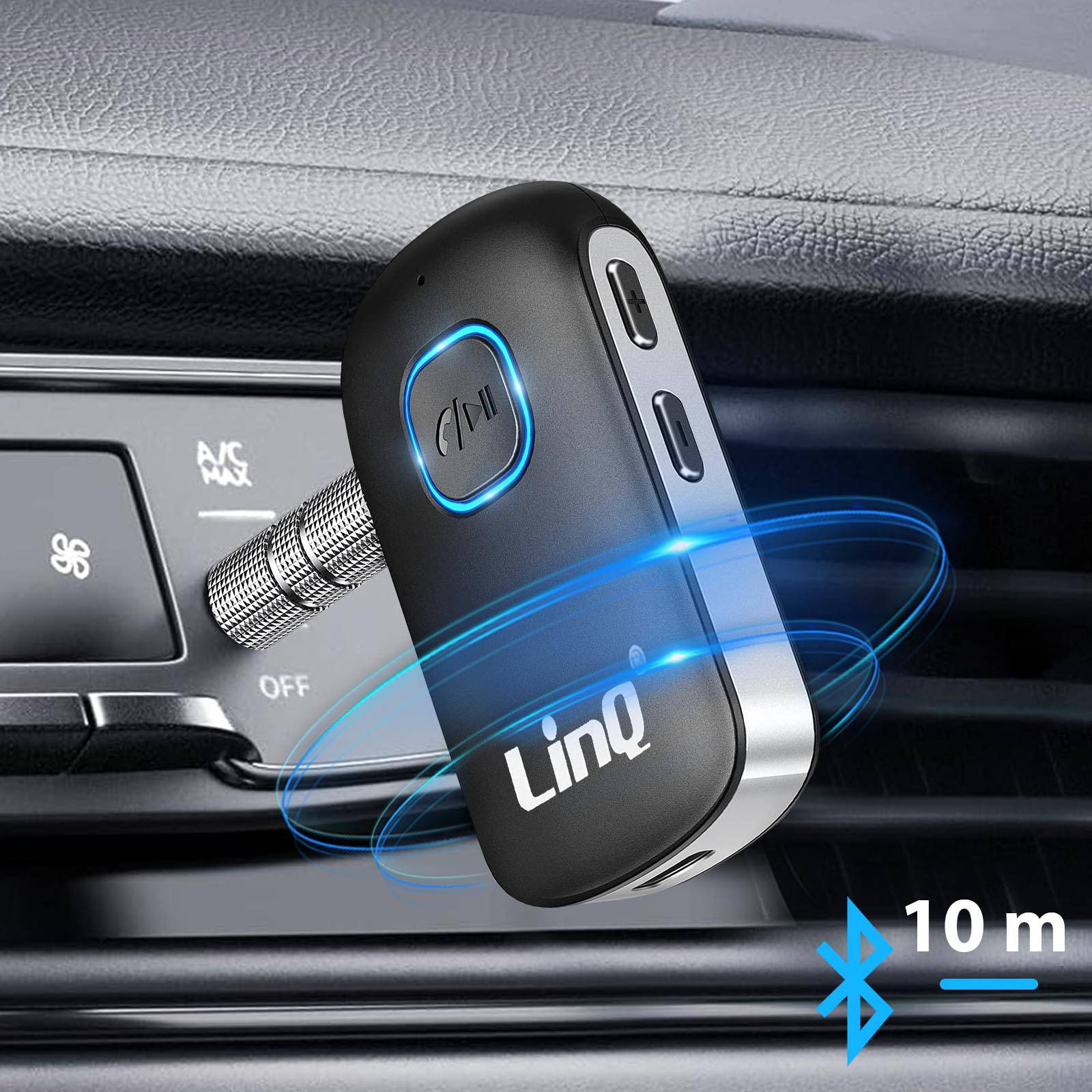 Récepteur Audio Bluetooth Voiture Kit Mains Libres Boutons Contrôle-2