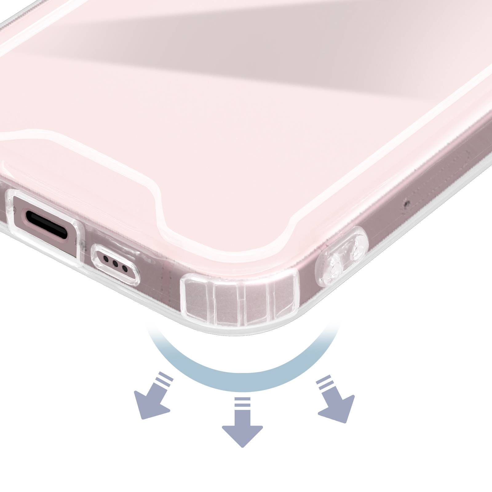 Coque pour iPhone 15 Plus Dos Rigide Coins Bumper Antichoc-2
