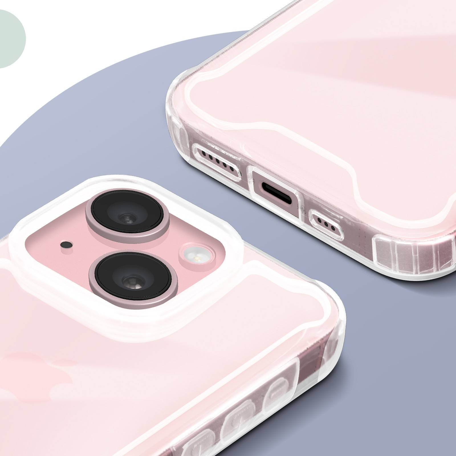 Coque pour iPhone 15 Plus Dos Rigide Coins Bumper Antichoc-4