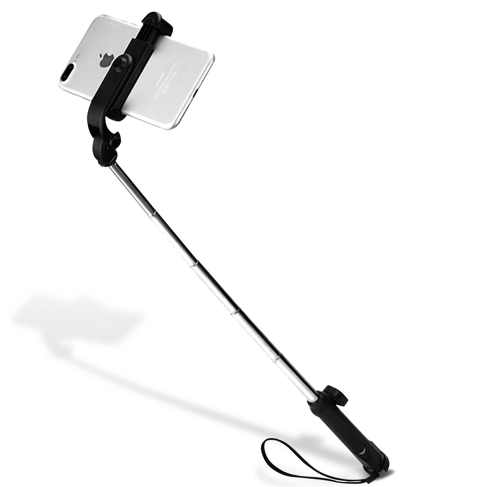 Perche Selfie Bluetooth Smartphone 2 en 1 Trépied Télécommande Rétractable-1