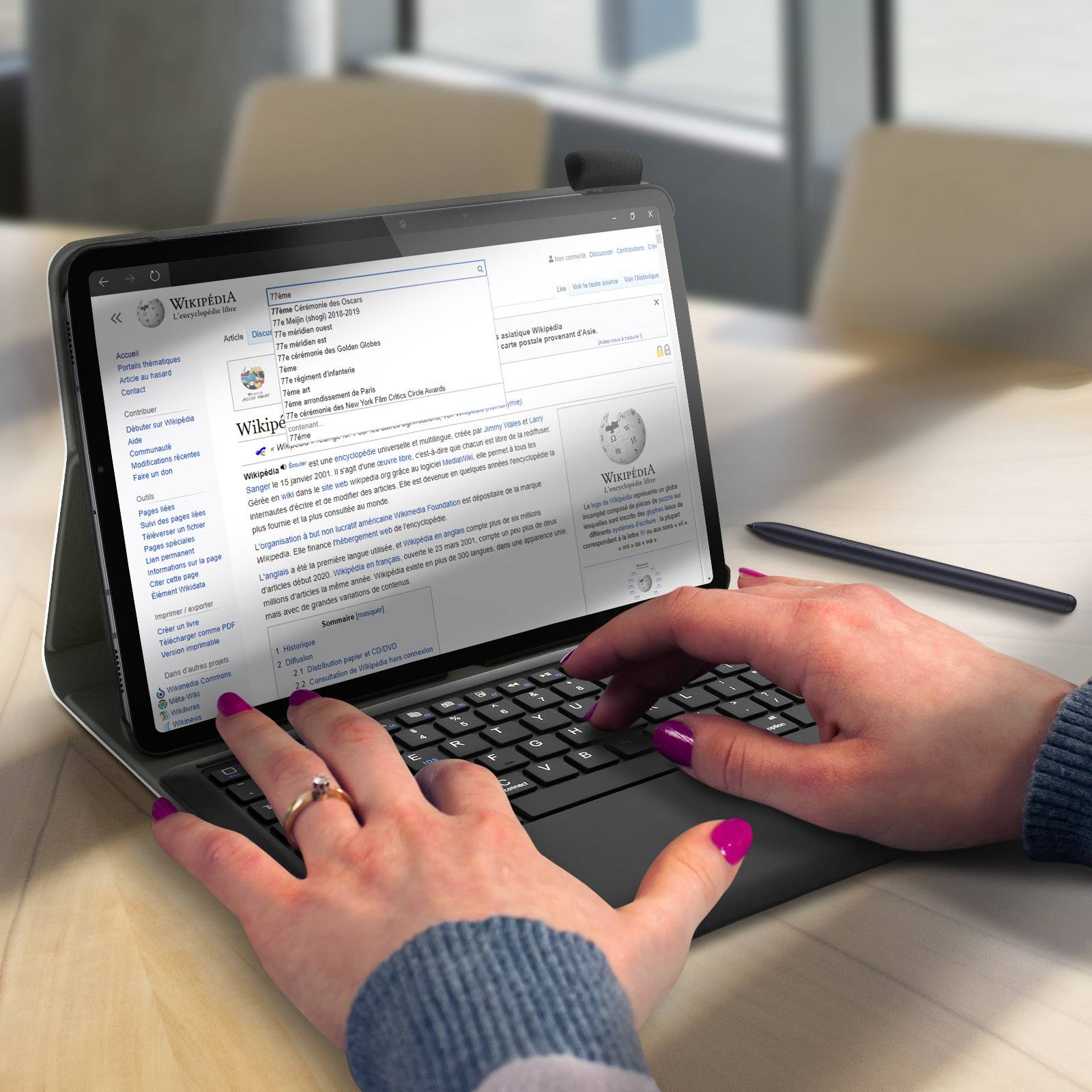 Clavier Bluetooth pour Samsung Galaxy Tab S7 11.0 et Tab S8 avec Housse QWERTY 4H-2